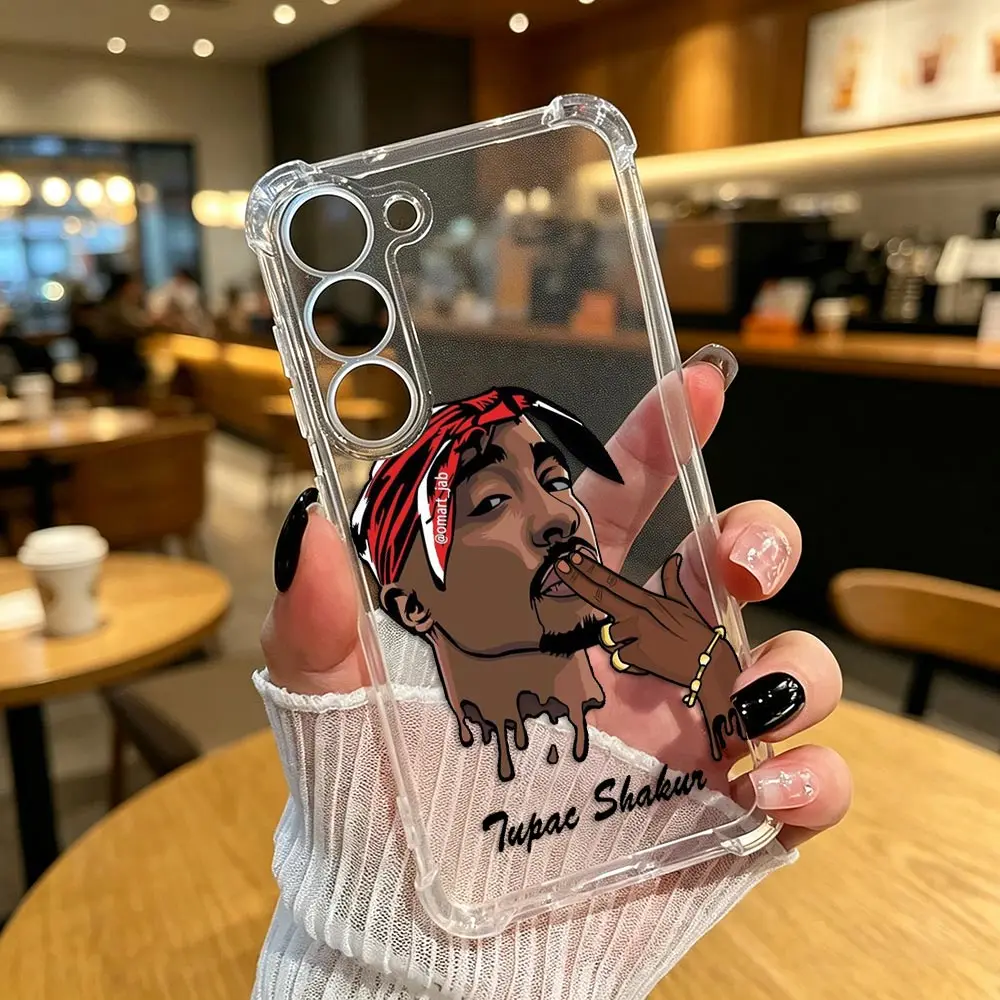 Rap Singer T-Tupac 2pac-C Clear Phone Case For Samsung A03 A04 A04E A05 A05S A06 A07 A12 A13 A14 A22 A24 A31 A34 NOTE 10 20 Case