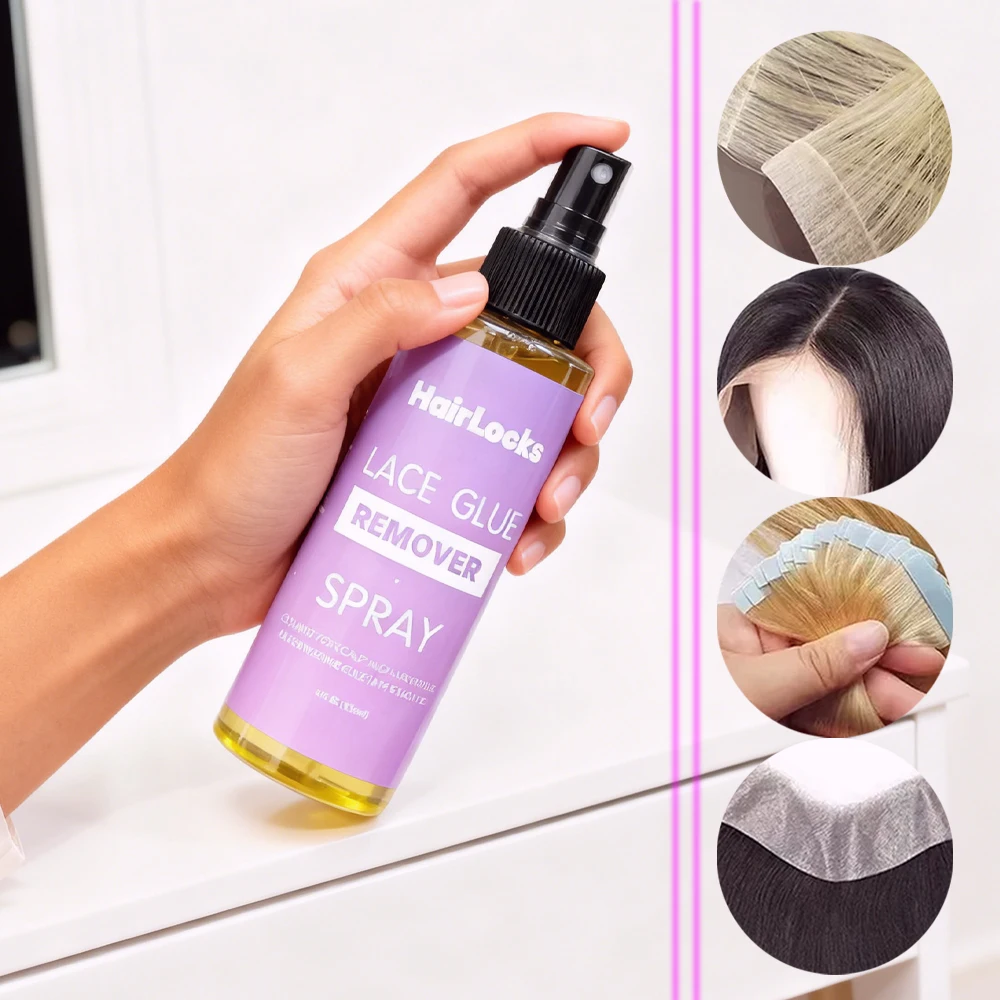 1/3/5/10PCS 118ml HALRLOCKS Wig Lace Glue Remover wig hair tape solvent wig glue remover for lace hair replacement removal