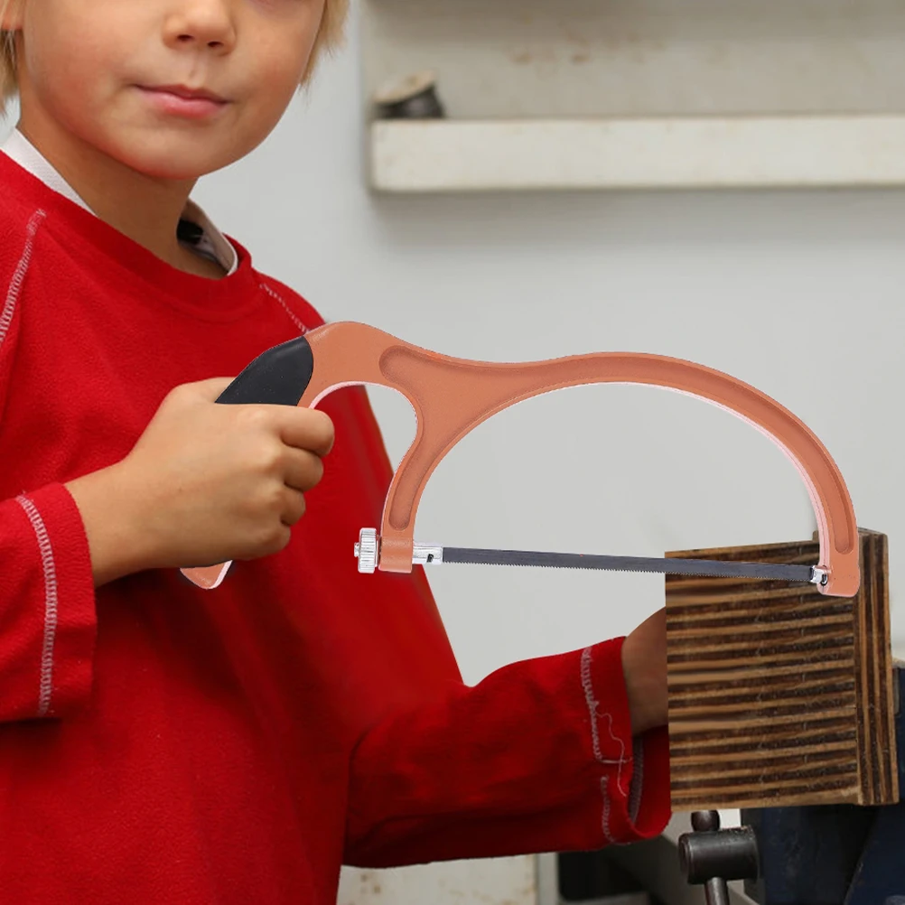 Sega per la lavorazione del legno per bambini Mini sega a mano in acciaio ad alto tenore di carbonio Strumento portatile per bambini Accessorio fai da te Uso domestico Legno di piccole dimensioni
