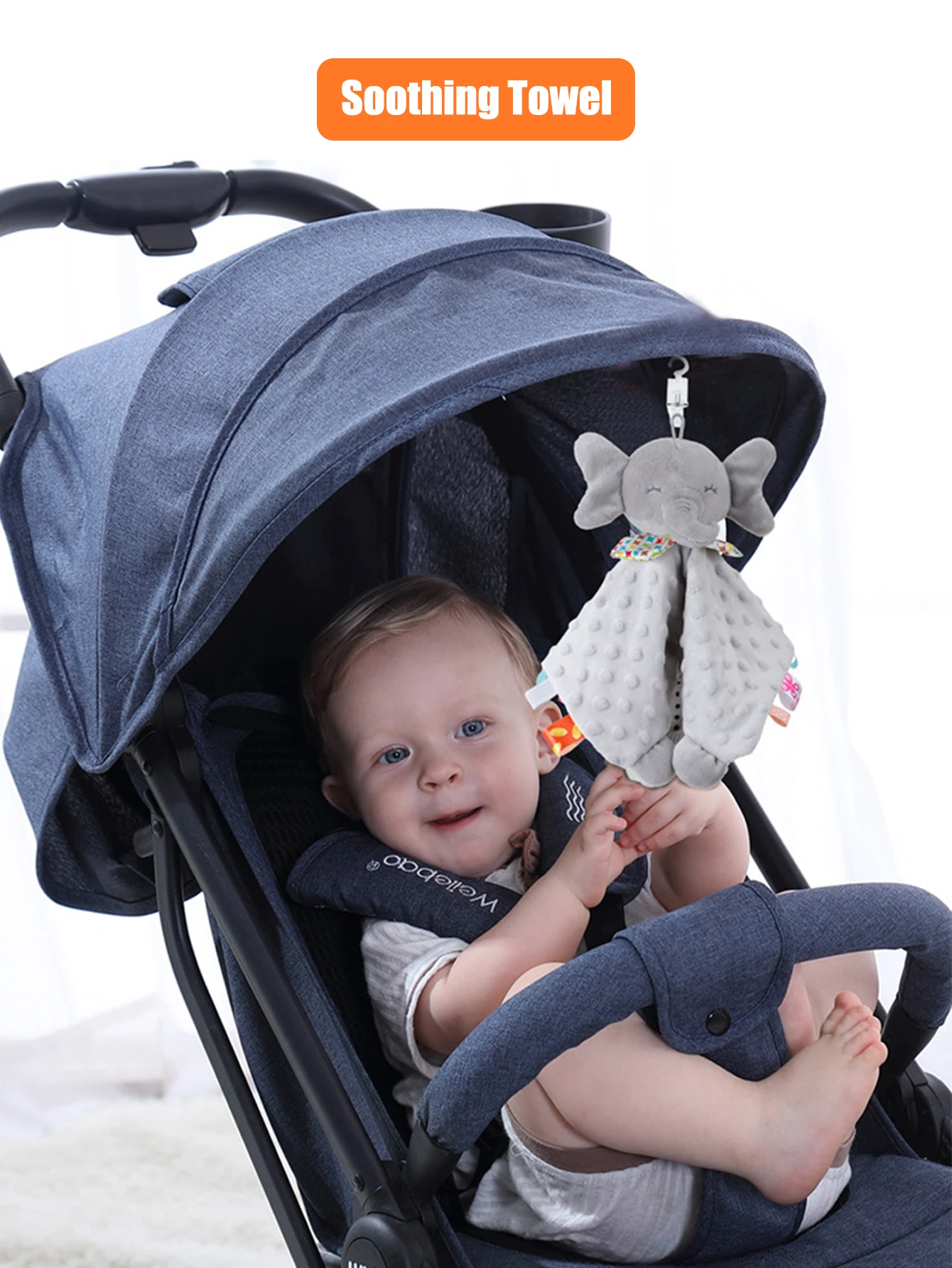 1pcs 아기 보안 진정 인형 수건 Teether 딸랑이 부드러운 담요 Snuggle 장난감 아기를위한 박제 동물 신생아 선물