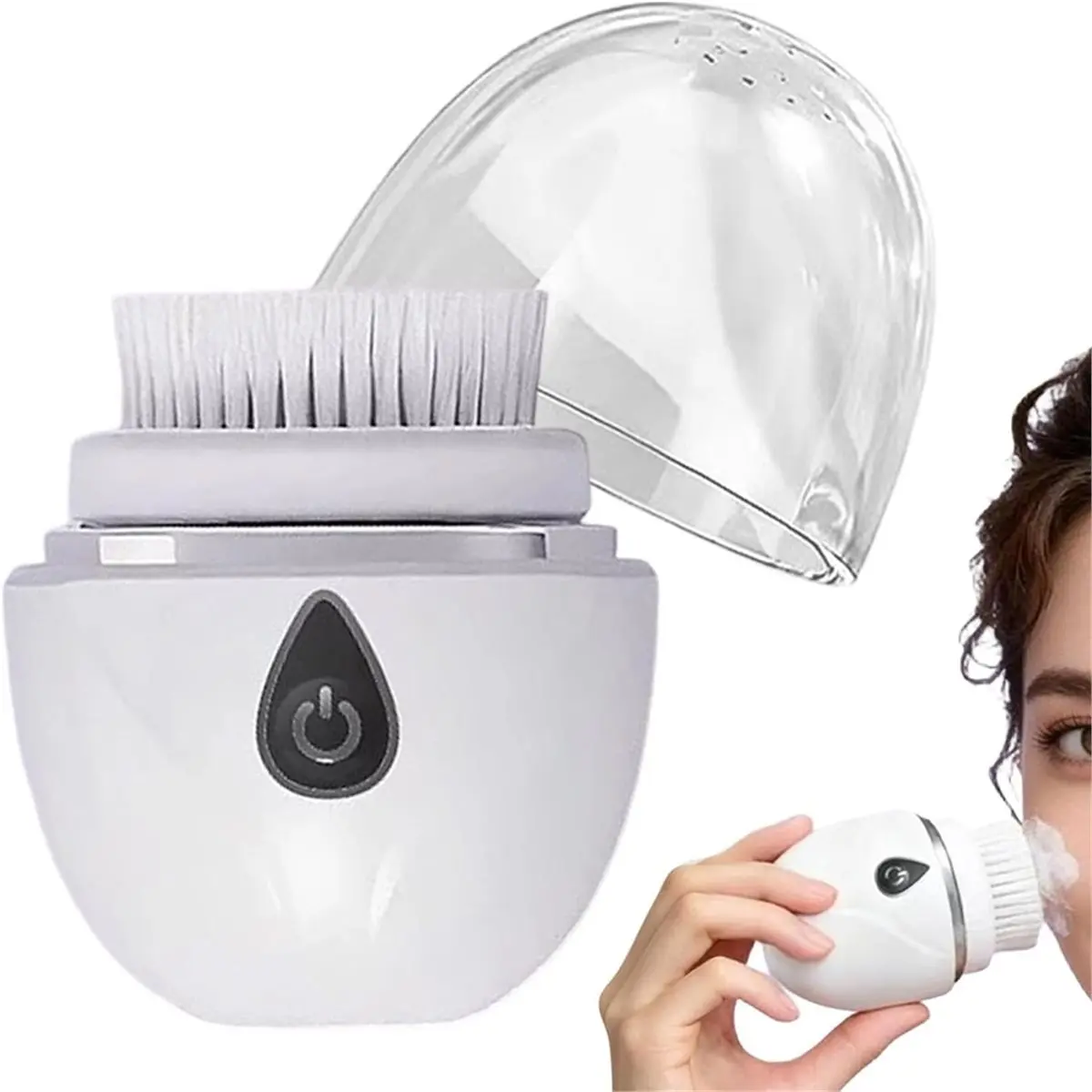 [Vend for]Electric Face Cleansing Brush Gentle Deep Cleanse Skin Tool, Pore Cleaner, Vibrating for Daily Beauty Routine B