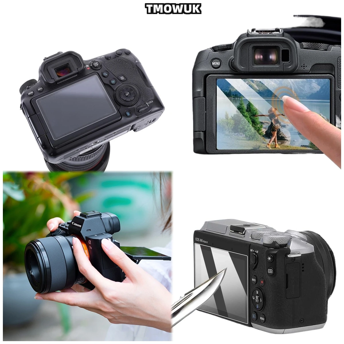 

For Canon 600D 60D EOSM2 EOSM, Anti-Scratch LCD Protective Film - Crystal Clarity