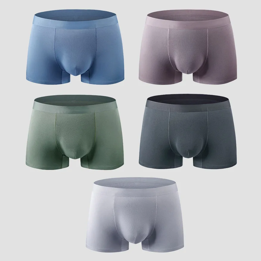 5pcs/lot High quality 60S Modal Mens boxer Underwear Men's Panties Underpants Boxer shorts Hole Large Size L-5XL MTN001