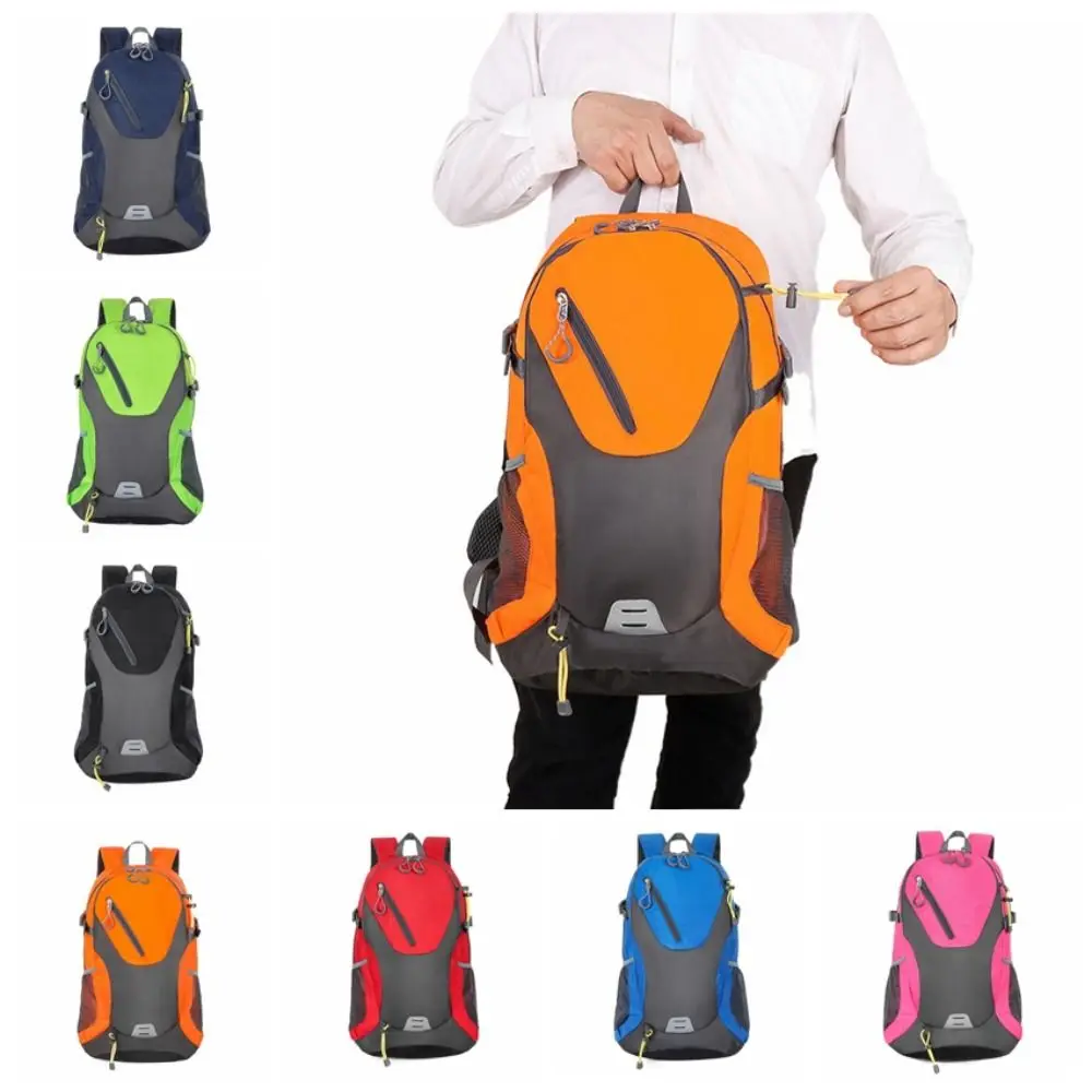 

Large Capacity Outdoor Backpack Simple 40L Zipper Large Capacity Laptop Bag School Bag Nylon Mountaineering Backpack Cycling