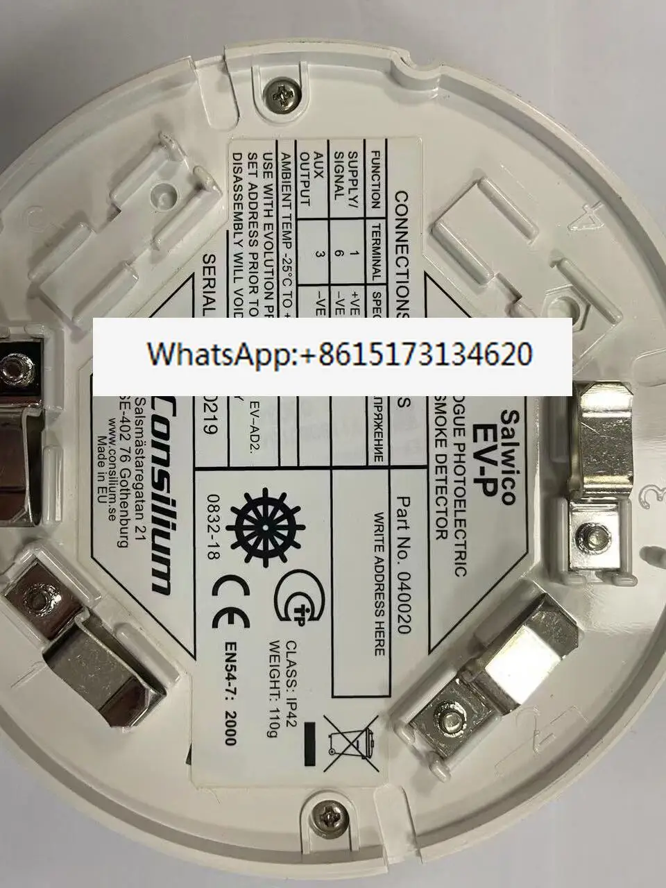 

Consilium EV-P EV-PH EV-PP Fire Sensor