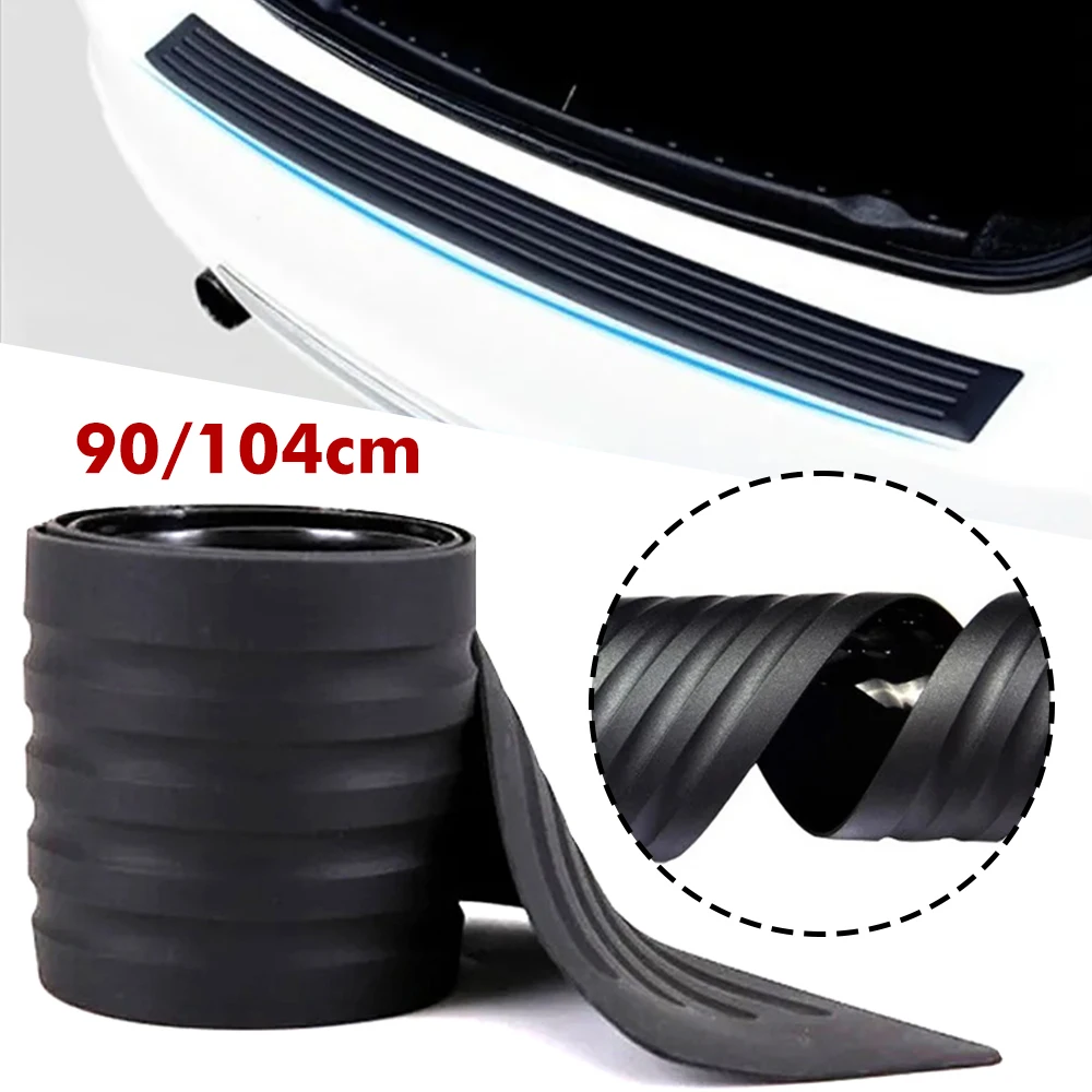 Anti-scratch Rubber Car Trunk Door Sill Plate Protector Universal Rear Bumper Guard Anti-collision Mouldings Auto Styling Decor