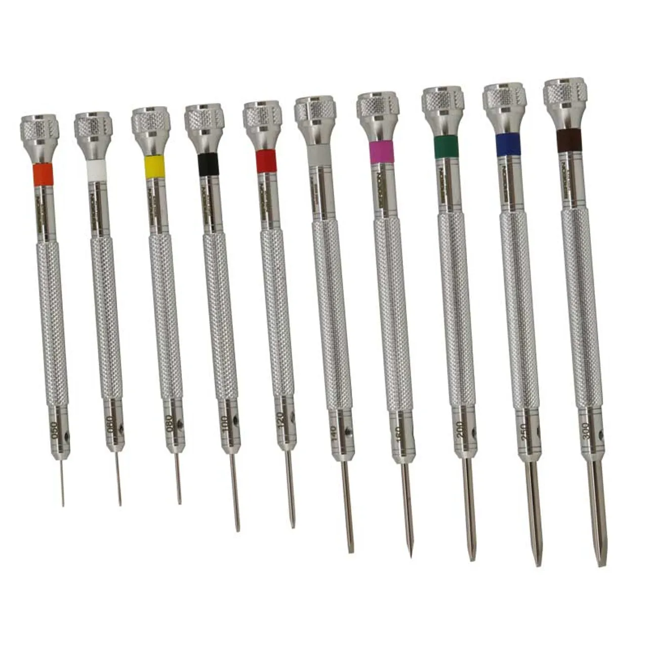 Bergeon 30080 Chrome Flat Head Screwdriver Professional Watchmakers 0.5mm to 3.0mm