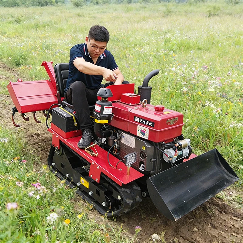 

Многофункциональный мини-культиватор-ротоватор на гусеничном ходу, комбинированный микрокультиватор и машина для вспашки для гусеничного трактора