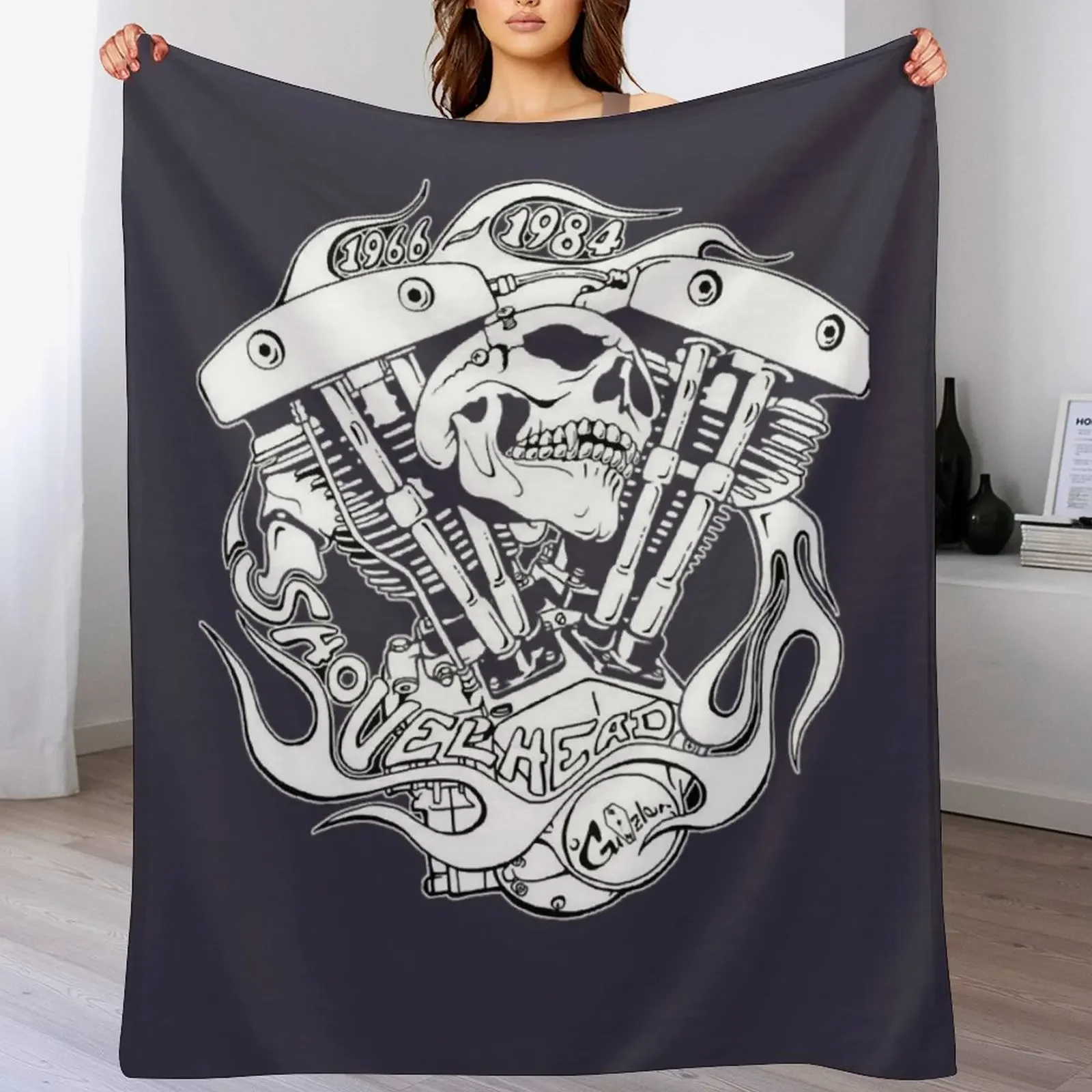 

Nice Keepsake Shovelhead Awesome For Music Fan Throw Blanket Thin Soft Blanket for Summer Night Sleeping