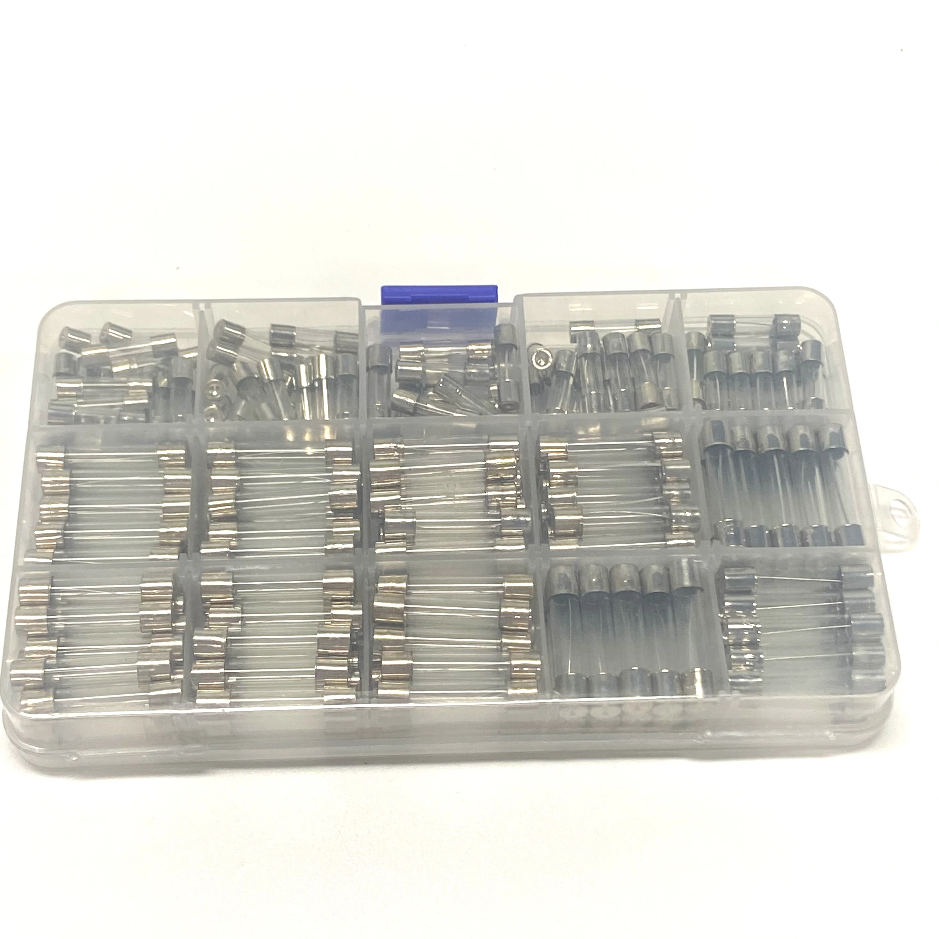 250PCS FUSE 5*20/6*30MM 5X20MM 6X30MM Glass Fuse Tube 15kinds of Specifications 1A~20A Fuse Assorted Kit