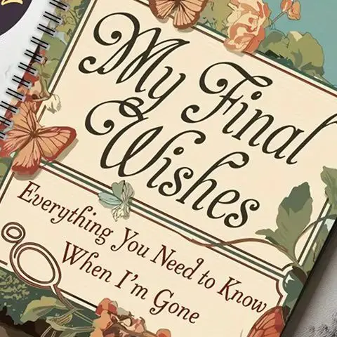 End Of Life Planning Notebook For Preparing Final Arrangements, Beneficiary Information, Funeral Planning, Last Wishes