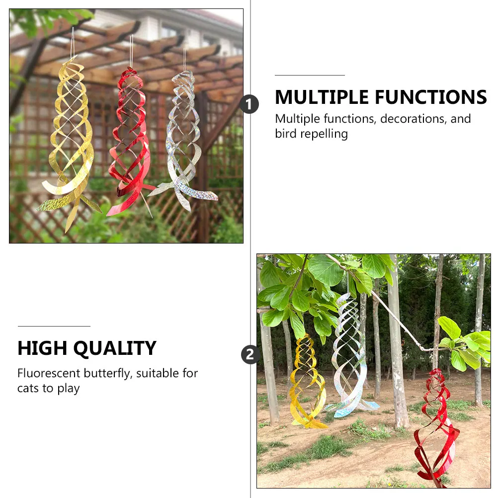 

3pcs Bird Repellent Reflective Film Decors Garden Lawn Orchard Balcony Garage Deterrents Shiny Moving Scare Away Visual Signal