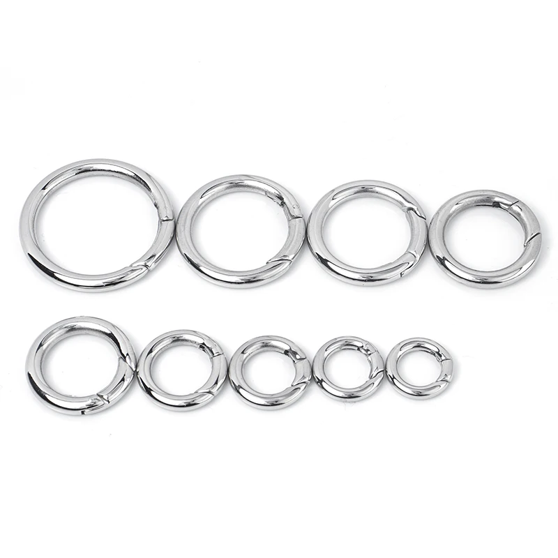 

1Pcs High Quality Stainless Steel Round Clasps Multi Sizes Clasps For Handmade Bracelet Connector DIY Necklace Making Supplies