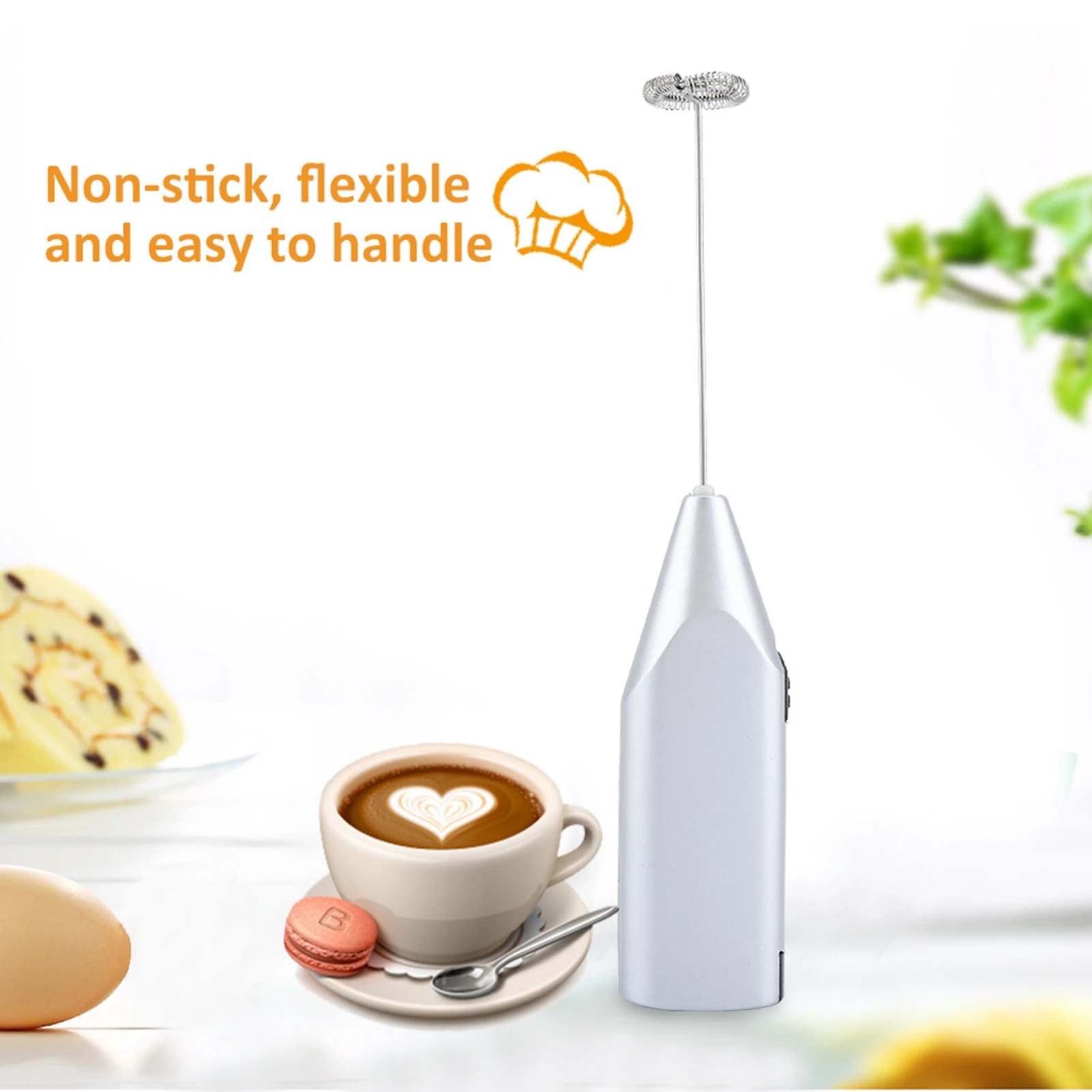 Handheld Egg Beater Electric Milk Frother Foamer Portable Mini Whisk Tool Kitchen Milk Mixer Electric Foamer Stirrer for Coffee