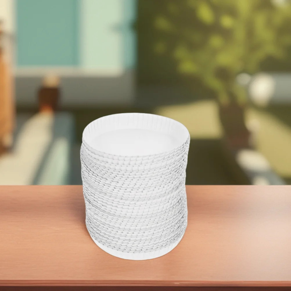 

100Pcs Paper Cup Lids Disposable Covers 7cm Paper Drink Covers for Hotels Bars Restaurants Travel Ice Wine Glass