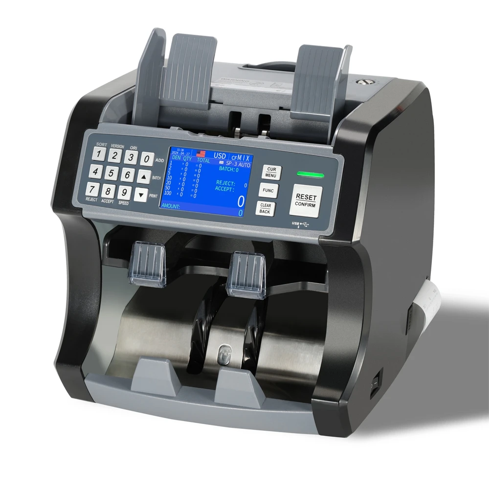 HL-S210 Money Counting Machine With TFT Display Israel Shekel Counter And Counterfeit Detector For MG/UV/IR/CIS Bill Counters