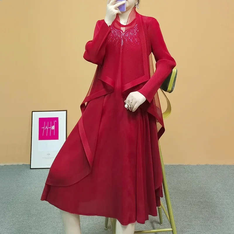Many Color Casual Pleated T-shirt Women Irregular Design Loose Solid Color Pullover Tops Versatile 2025 New AL8161