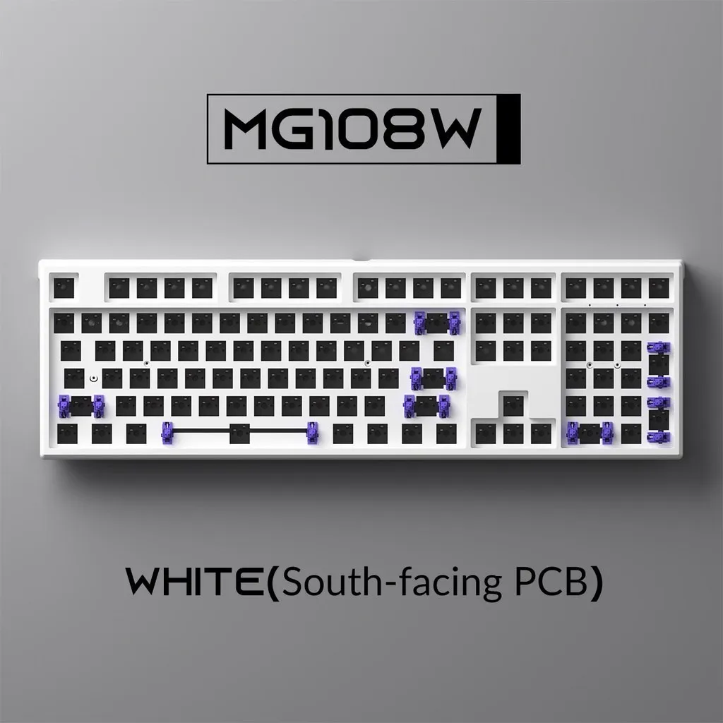 

Комплект клавиатуры Akko MONSGEEK MG75W/MG108W, 75% 83-клавишный комплект механической игровой клавиатуры с возможностью горячей замены, проводной USB Type-C, беспроводной, 2,4 ГГц