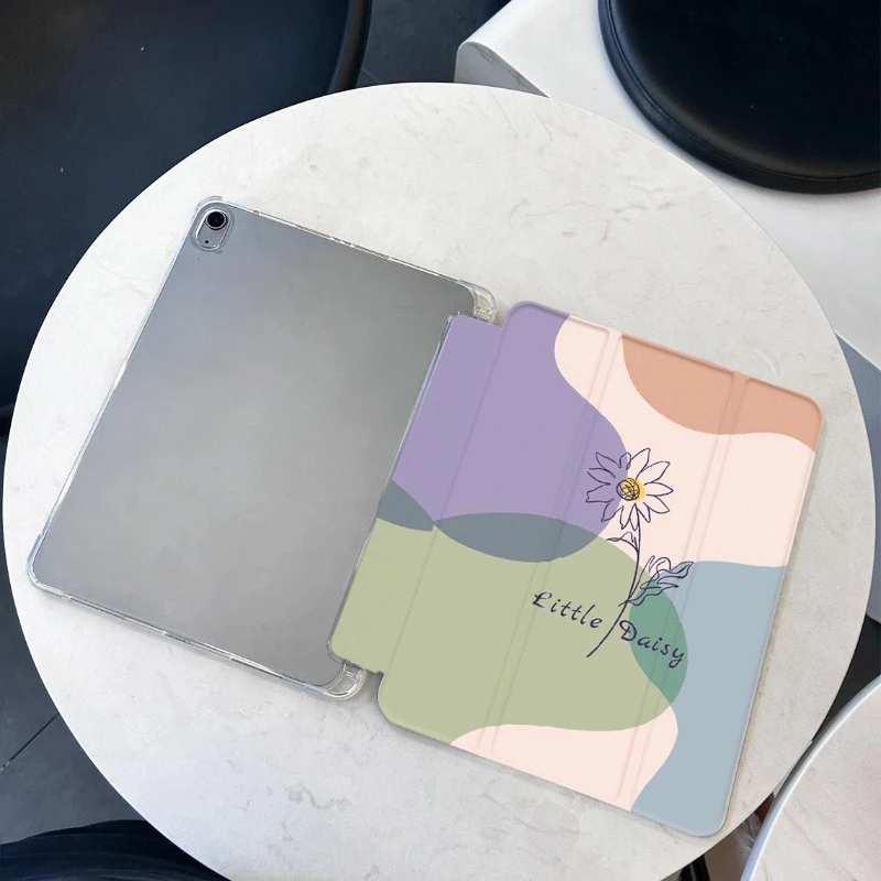 

Simple Line Daisy Tablet Case for Ipad 2017 2018 9.7inch 7 8 9th 10.2 Funda Cover IPad 10th Generation IPad Air 5 4 10.9 Cases