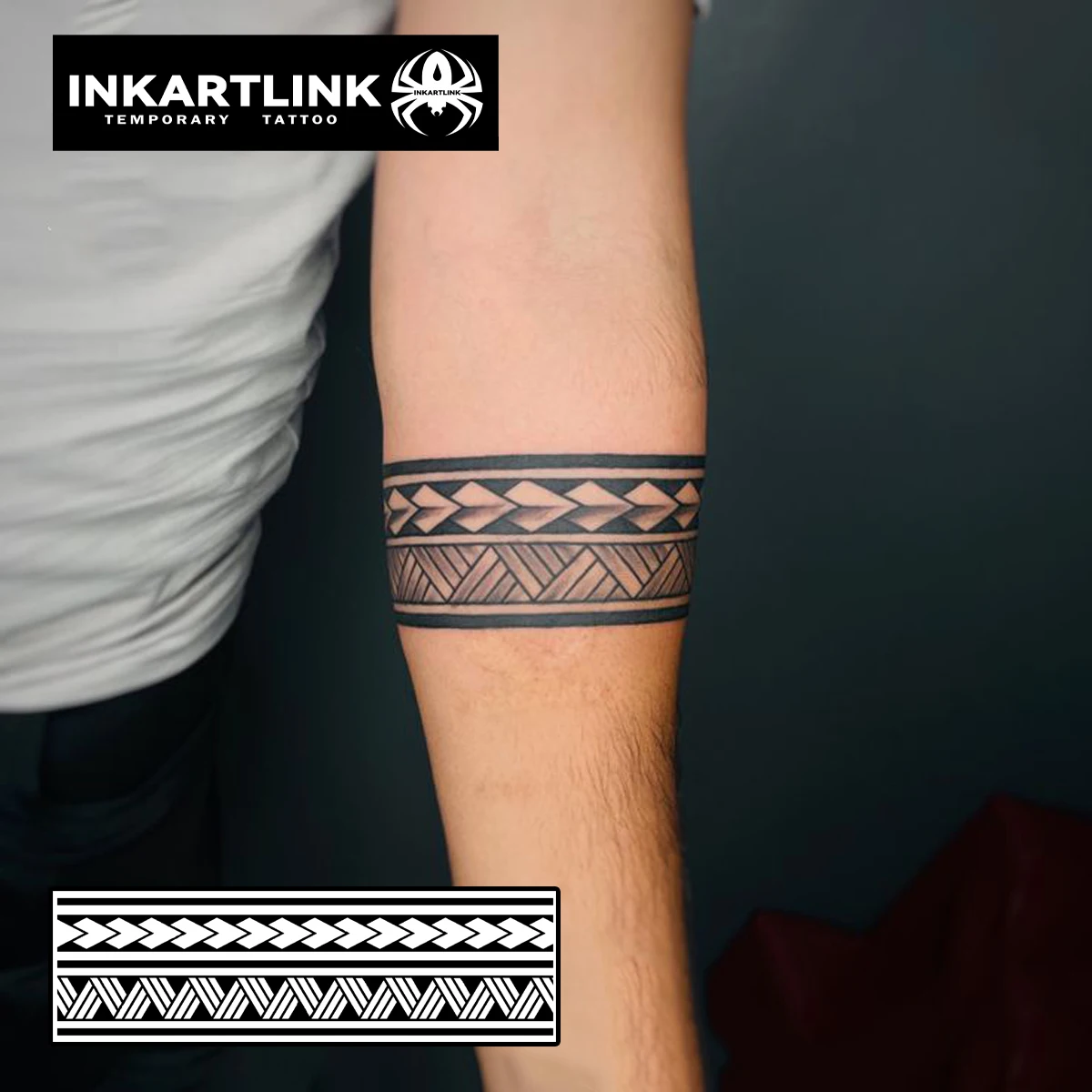 Armband Temporary Tattoo,Lasts To 15 Days New Technology Magic Waterproof Semi Permanent Sticker.