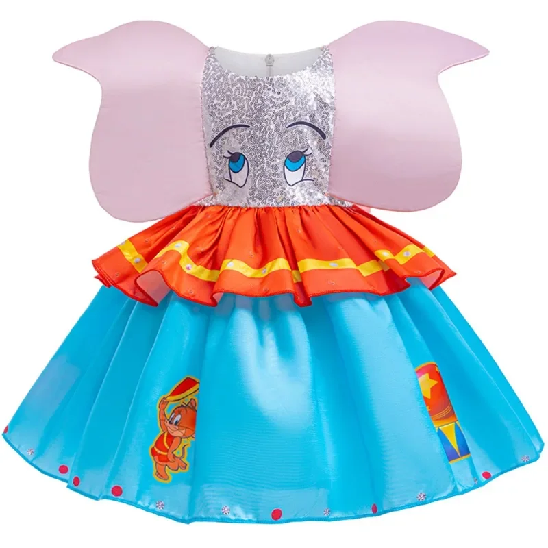 Girls summer Dumbo dresses baby kids clothes Halloween cosplay costume kids girl Animal Birthday Party cartoon dress