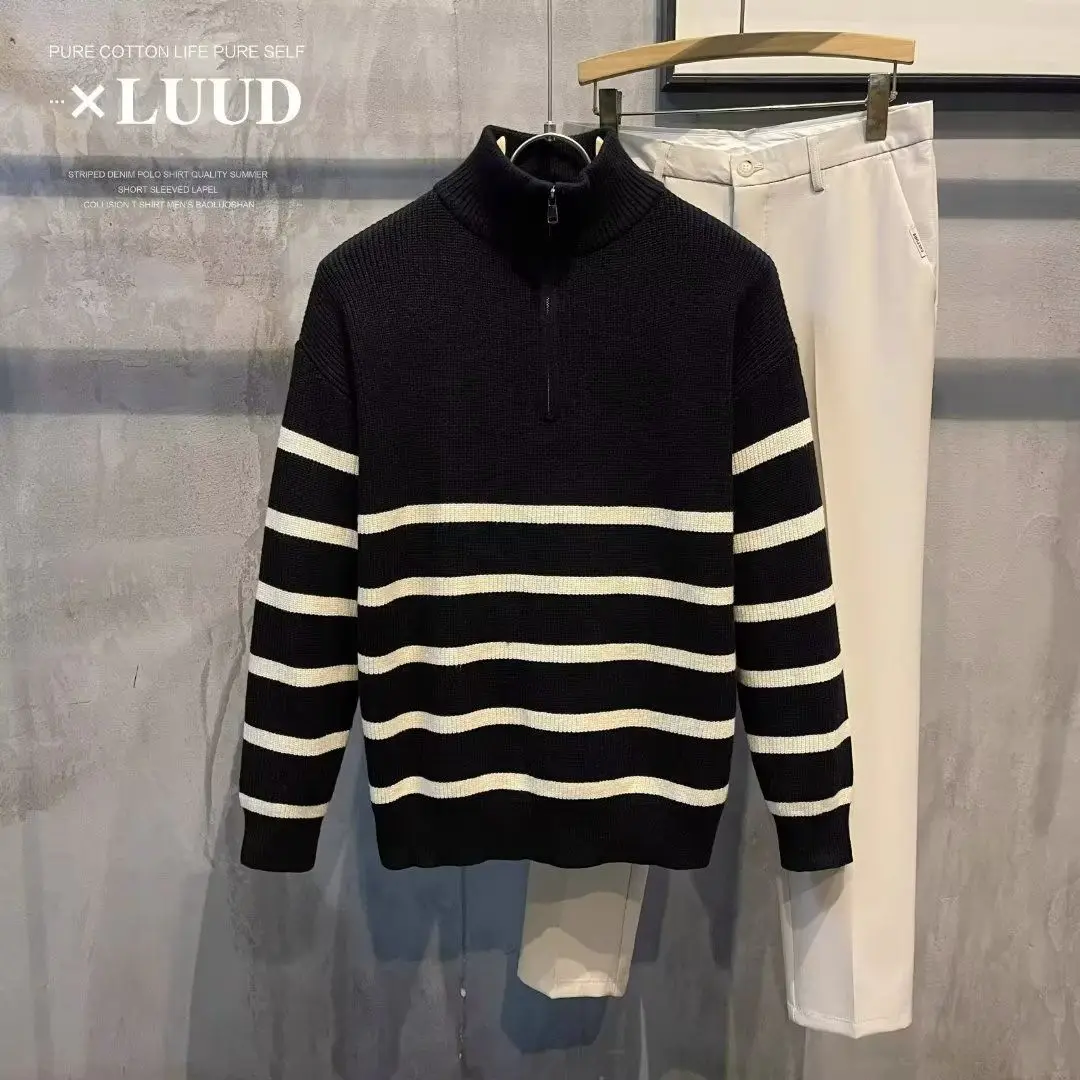 

Зимний вязаный свитер на молнии для мужчин, высококачественный модный универсальный кардиган для пар, средний мягкий полиэфирное волокно