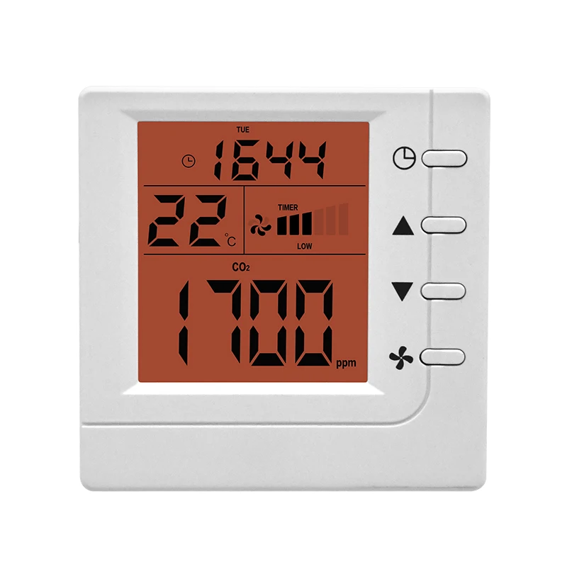 

Used For 3 Speed Fan With Temperature And CO2 Display RS485 Ventilation System Fresh Air Controller