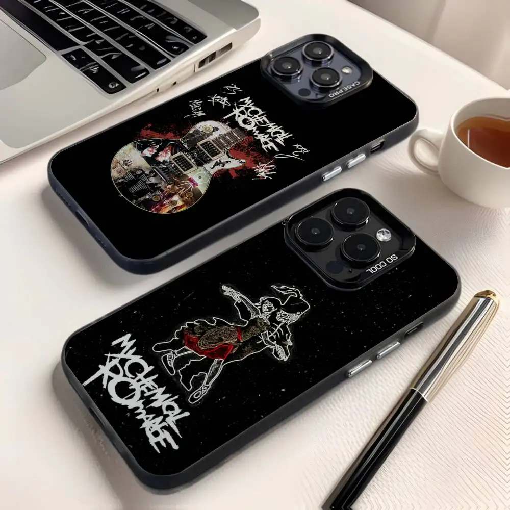 

My Chemical Romance MCR Phone Case For iPhone 16,15,14,13,12,11,8,7,Pro,Max,Plus,Mini,XS,SE Anti Fall Black Matte Hard