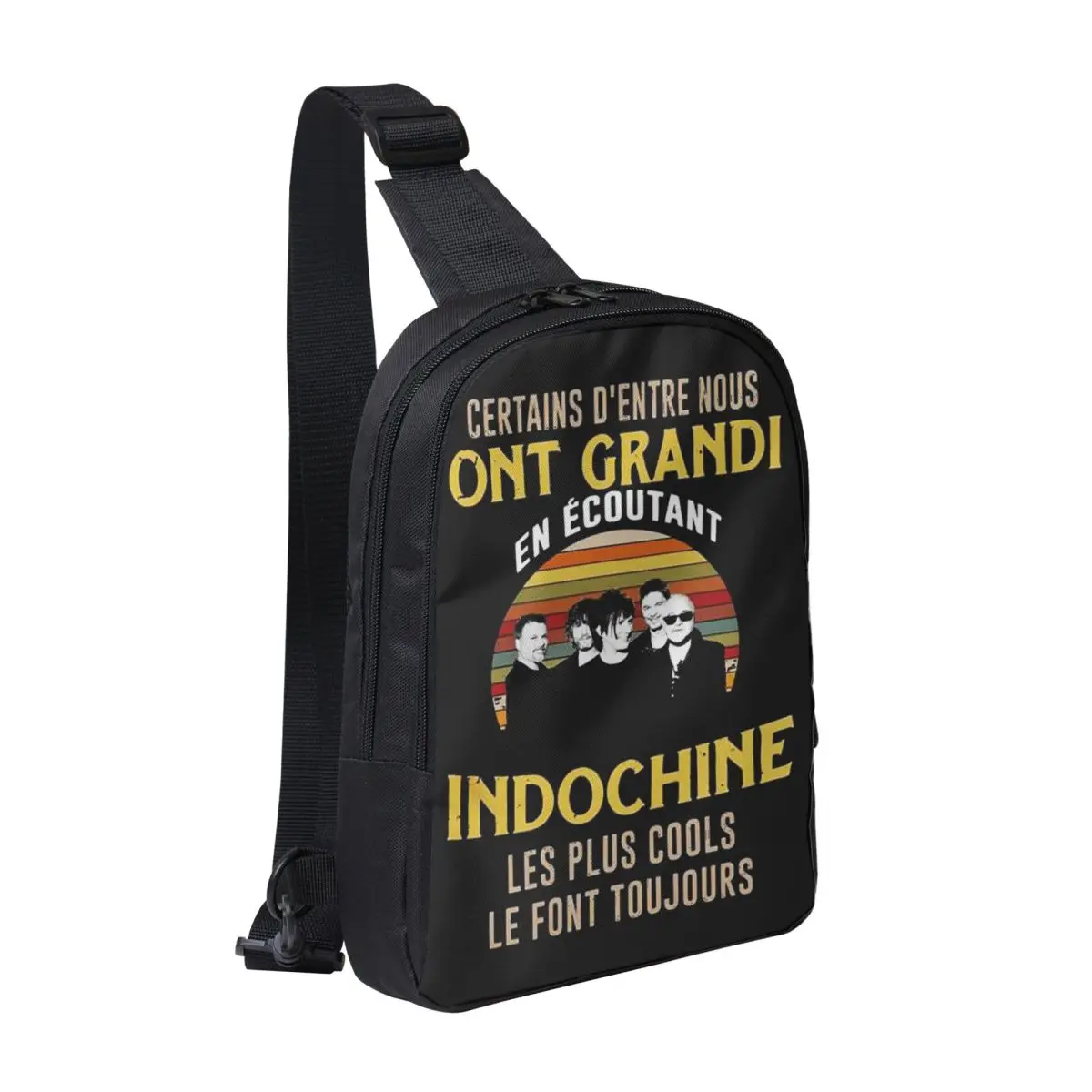 

Indochine Band Logo Chest Bag Men Sling Crossbody Backpack Chest Bag Traveling Hiking Daypack Shoulder Bag