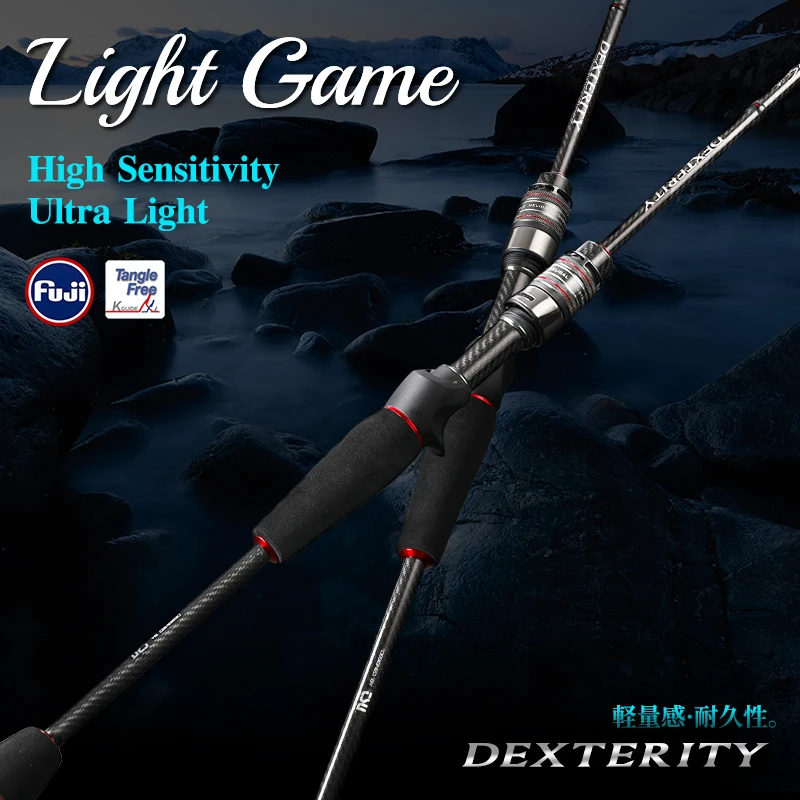 TSURINOYA Light Game Angelrute 722UL 2,16 m Fast Action DEXTERITY II Ultraleichte Spinning Casting Rod Salzwasser Ajing Rockfish