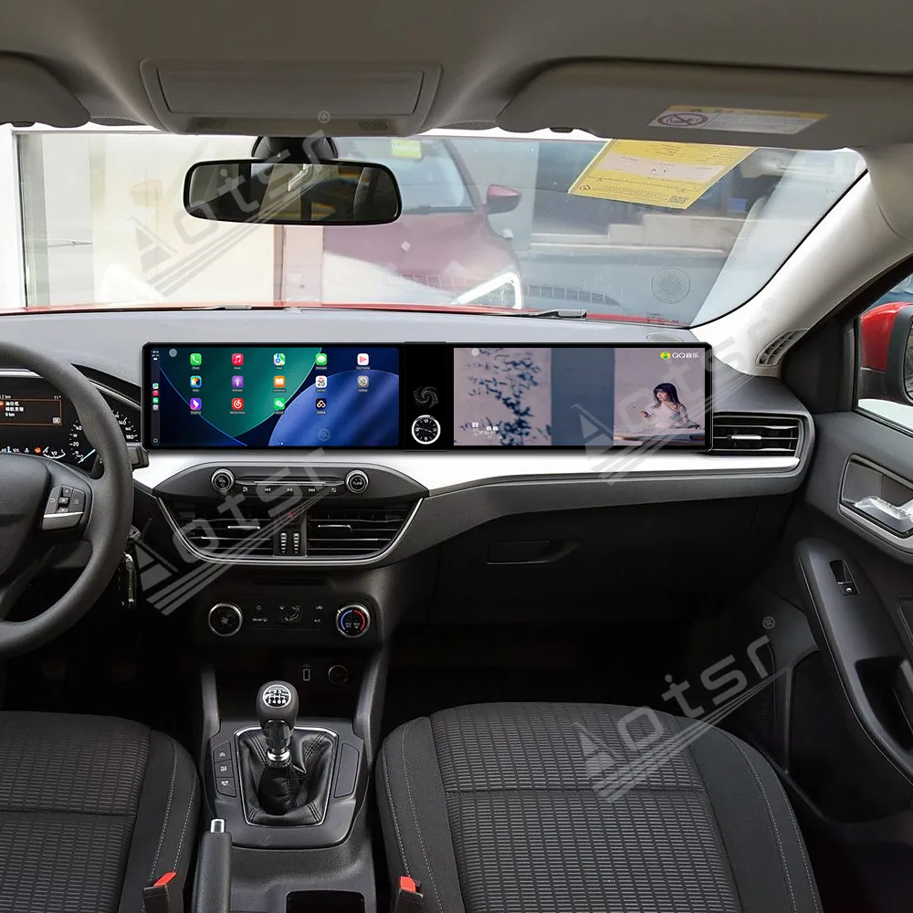 

12.3' 8+128G Dual HD Touch Screen Carplay GPS Navigation for Ford Focus 2019 2020 2021 2022 Upgrade Car Radio Stereo with BT 5.0