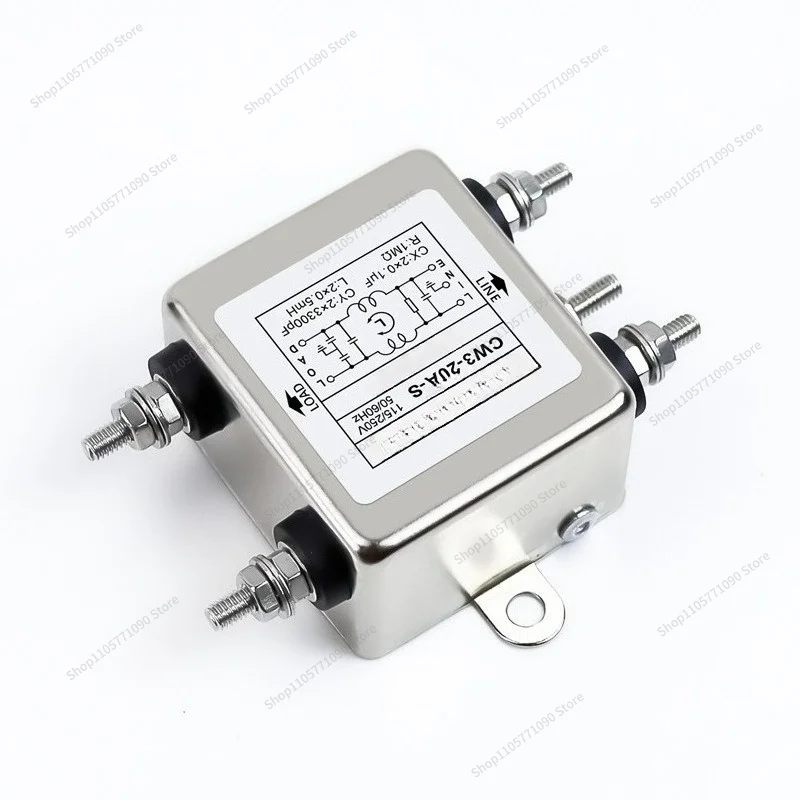 For Power Filter CW3-20A-S 3A6A10A30A 220VAC Single Phase Bolt Type