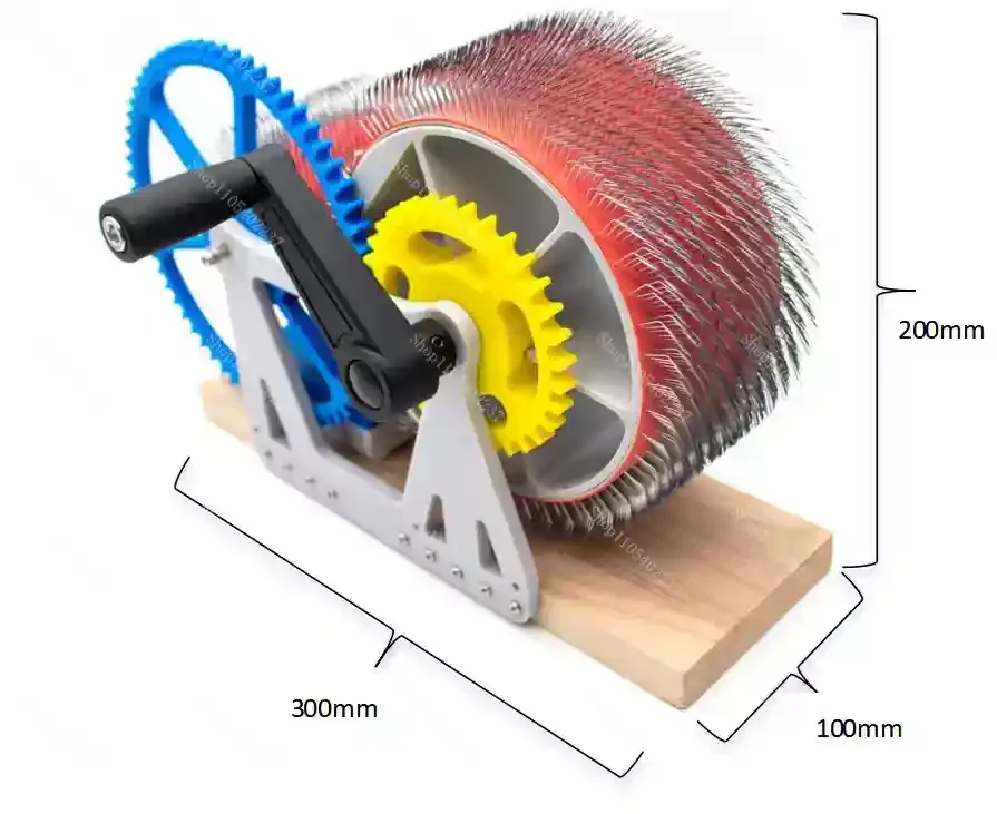 Hand Crank Carding Machine for Wool Felt Fast Color Mixing DIY
