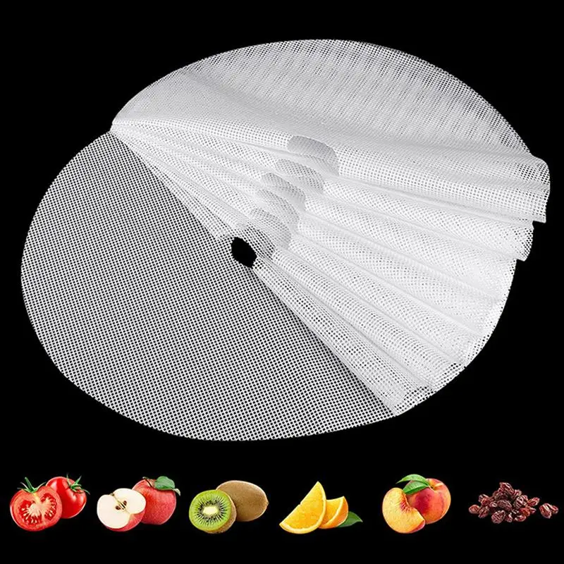 8pcs Silicone Dehydrator Sheets Non-Stick Fruit Drying Mesh Reusable Steamer Mats Heat-Resistant Baking Mat For Fruit Dryer