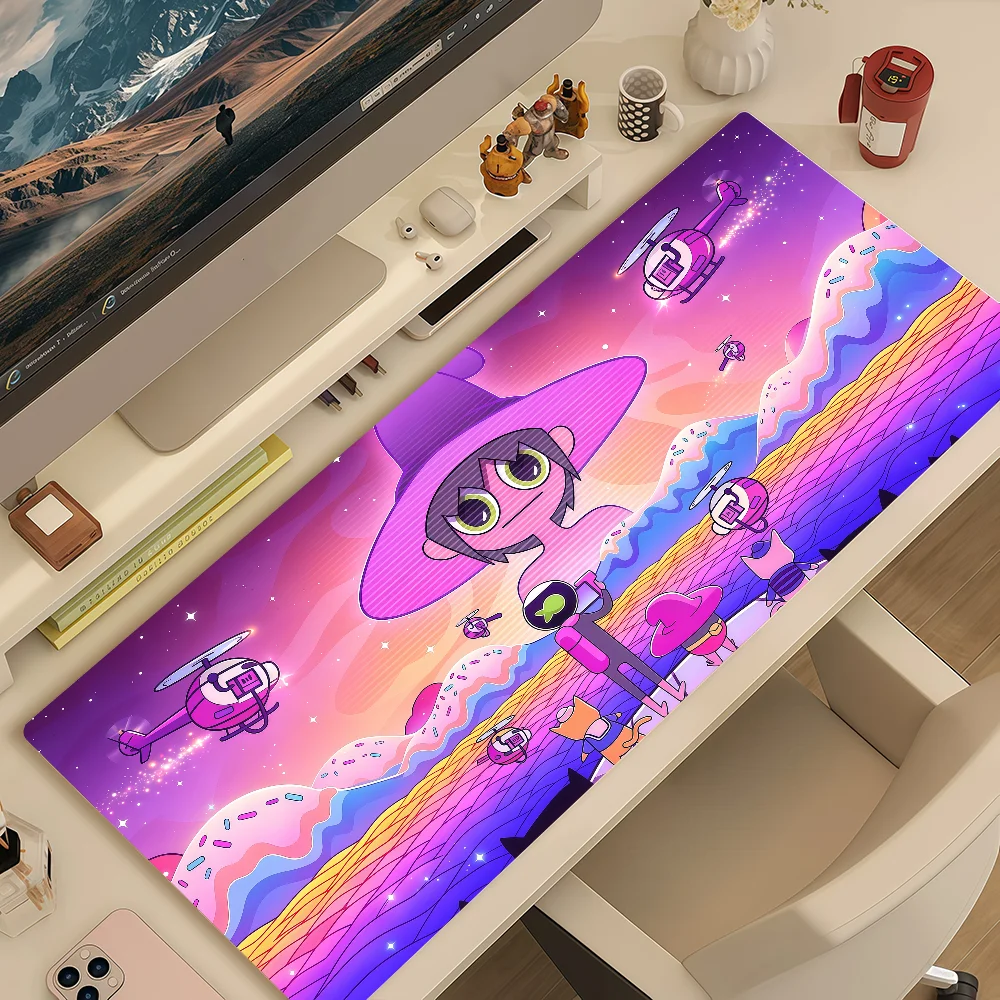 Cartoon T-The Midnight Gospel Mouse Pad Large Non-slip Lockedge Desktop Computer Desk Mat Keyboard MousePad Office Gamer Student