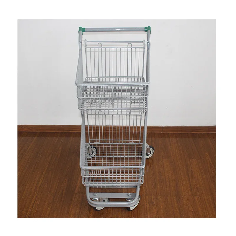 

Supermarket shopping cart American double-layer multifunctional cart, hospital pharmacy tally