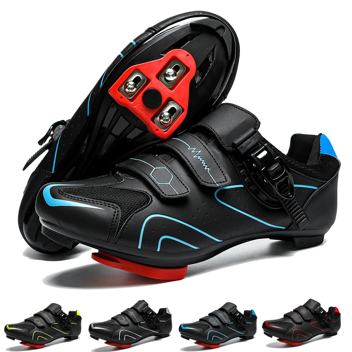 

Mens Cycling Shoes Compatible with Peloton Indoor Bicycle Pedals Clip in Road Bike Shoes Pre-Installed with Look Delta Cleats