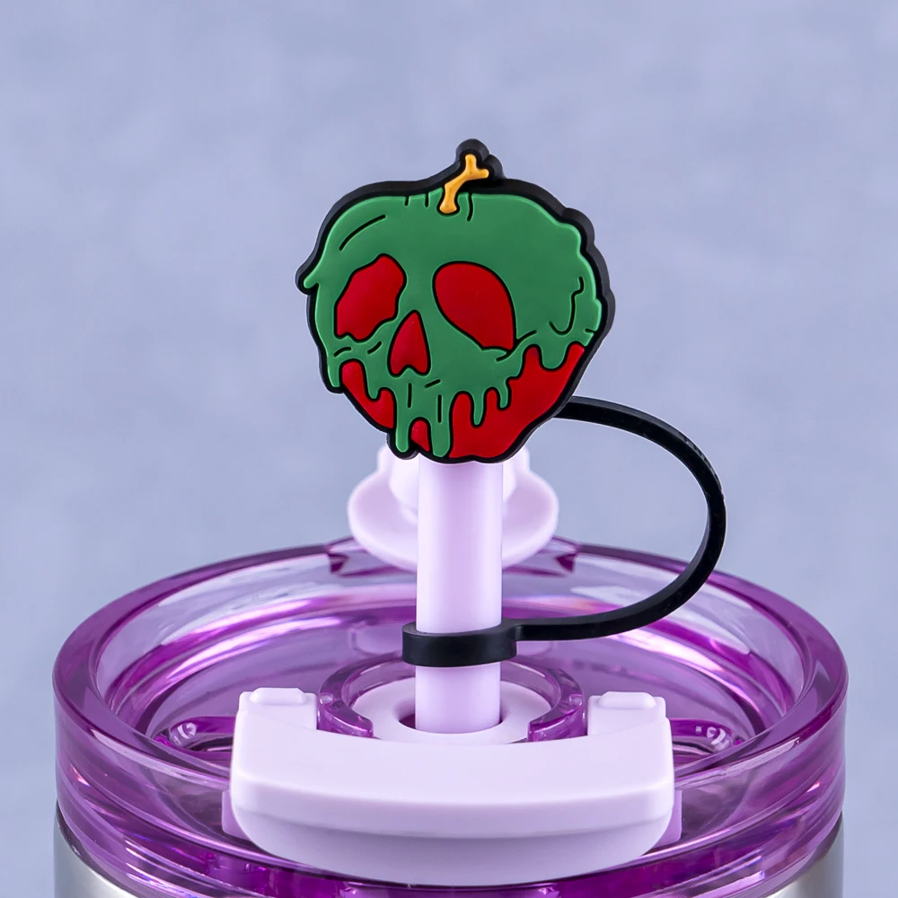 1 قطعة غطاء من القش على طراز الرعب ملحقات الأكواب ، سيليكون 8 مللي متر سبلاشبروف القش توبر ، الغبار القش تلميح سحر