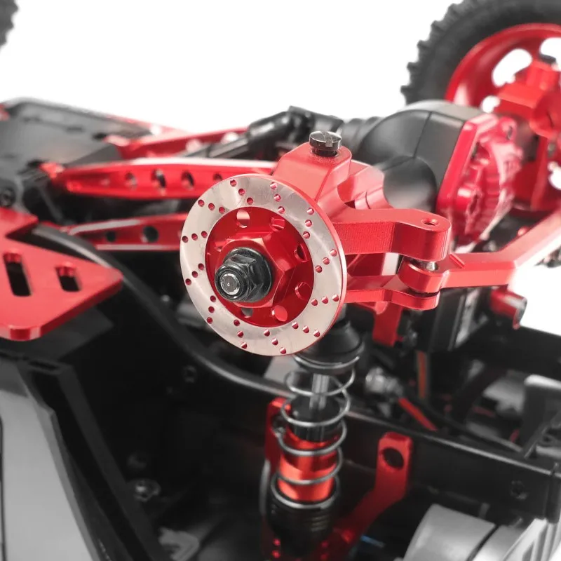 XX-para 1/12 1/14 1/16 coche teledirigido en carretera Compatible 4 Uds RC conector de cubo de rueda de coche adaptador hexagonal 12Mm sujetador de simulación de disco de freno de Metal