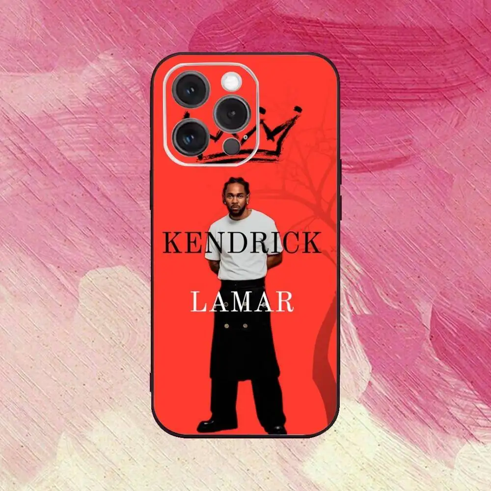 K-kendrick 12l-lamar Rapper Phone Case  For iPhone17,16,15,14,13,12,11 Plus,Pro Max Soft Black Cover