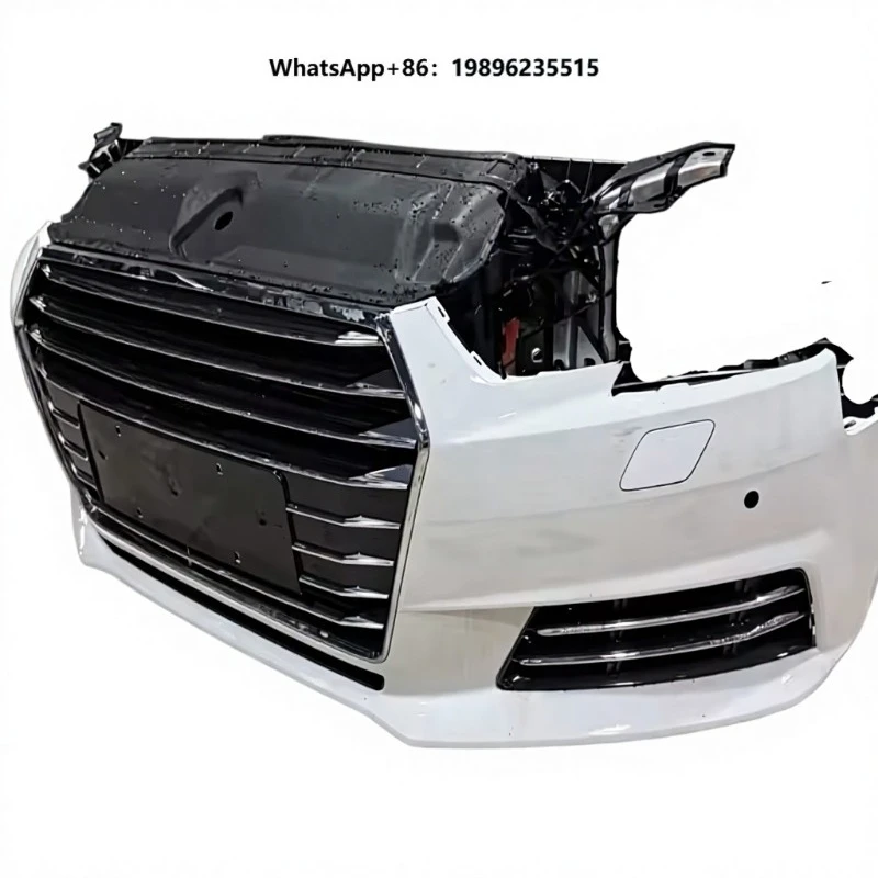 High-quality 3D Cut Carbon Black Front Bumper with Grille Radiator Assembly Kit Bolt-On Universal Fitment