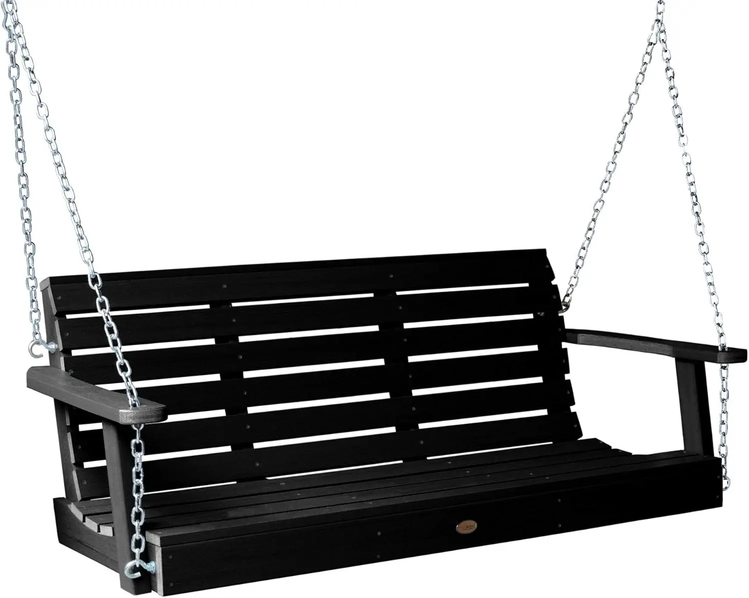 Ad-Porw2-Bke Weatherly Porch Swing, 4 Feet, Black