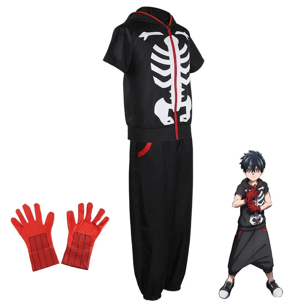 Anime Kemono Jihen Kabane Cosplay Costume Full Set Top+Pants Role-playing Stage Performance