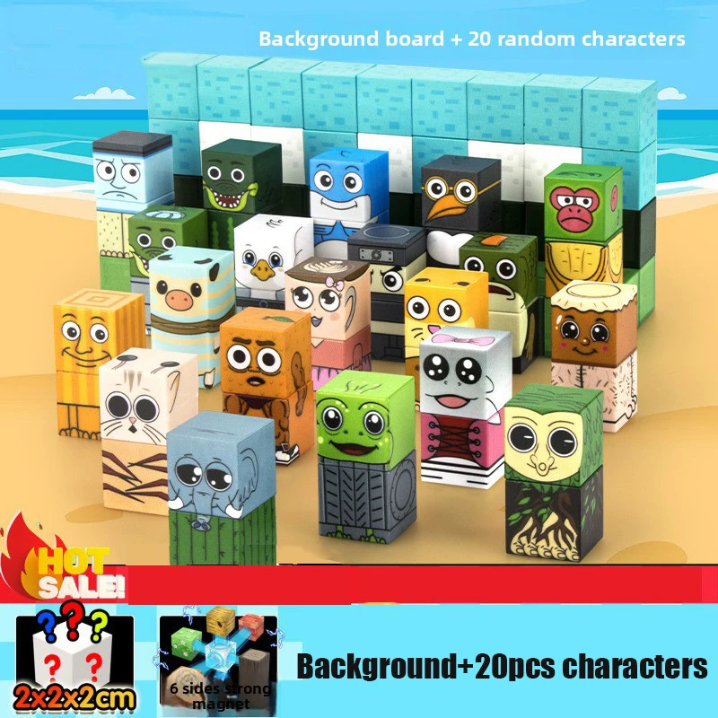 مجموعة مكعبات بناء شخصيات غريبة الأطوار - ألعاب شخصيات تونغ وتراالا لرواية القصص الإبداعية، هدية تعليمية ممتعة للأطفال