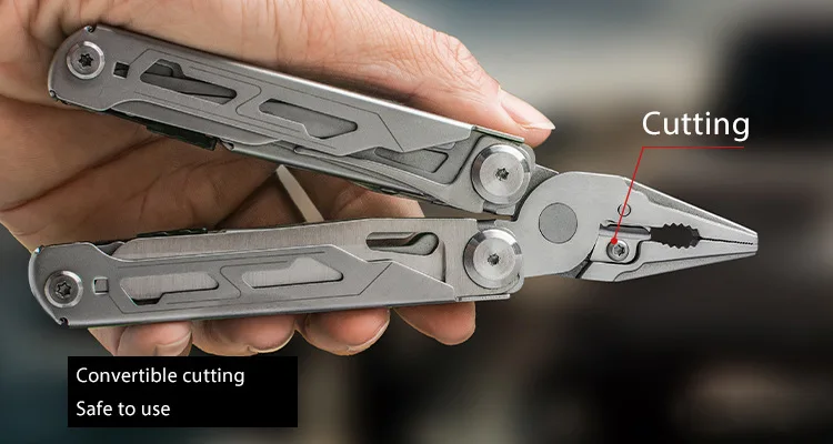 16-in-1 Multitool-Zange, faltbar, aus Edelstahl, Taschen-EDC-Überlebenswerkzeug-Set, tragbare Camping- und Wander-Ausrüstung für den Außenbereich – Detail 9