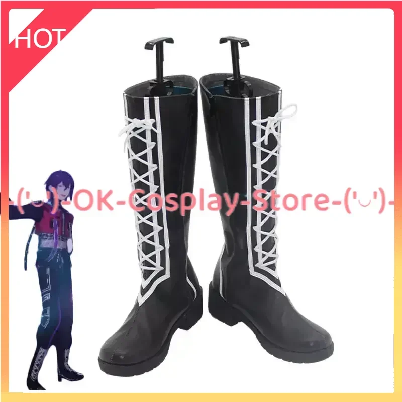 

Game Ensemble Stars Ayase Mayoi Cosplay Shoes PU Leather Shoes Halloween Carnival Boots Props Custom Made