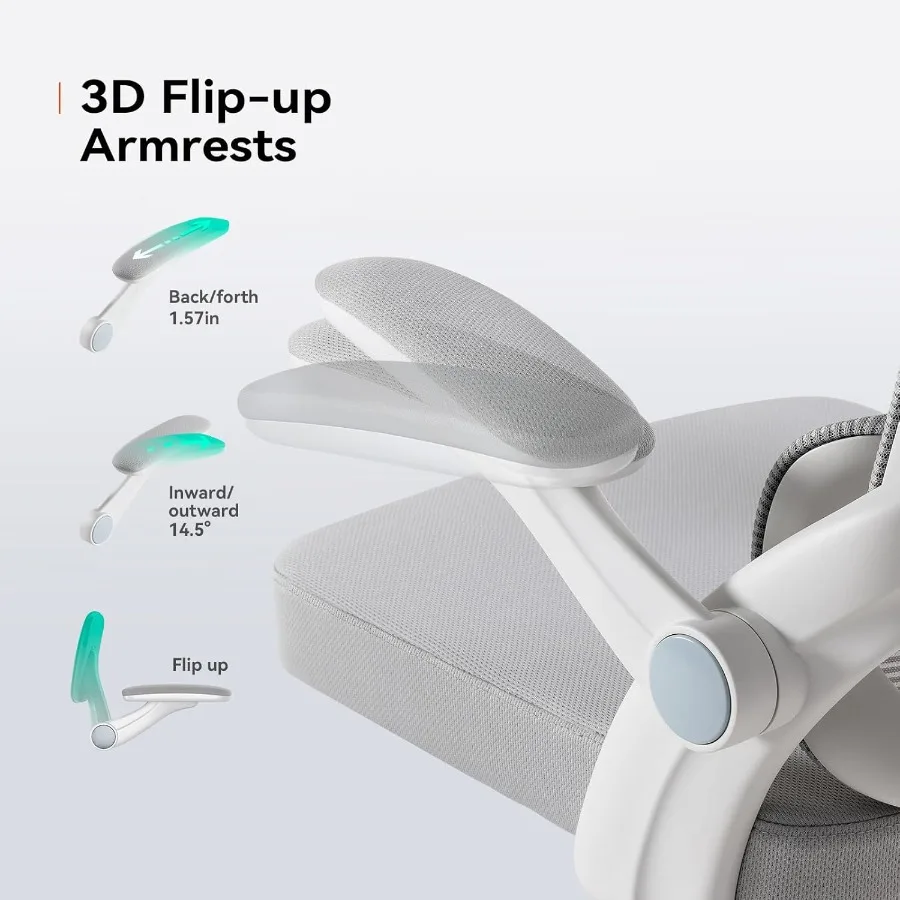 M102C Ergonomic Office Chair High Back Desk Chair with 3D Armrests UpDown Lumbar Support Swivel Computer Task Chair with Adjust