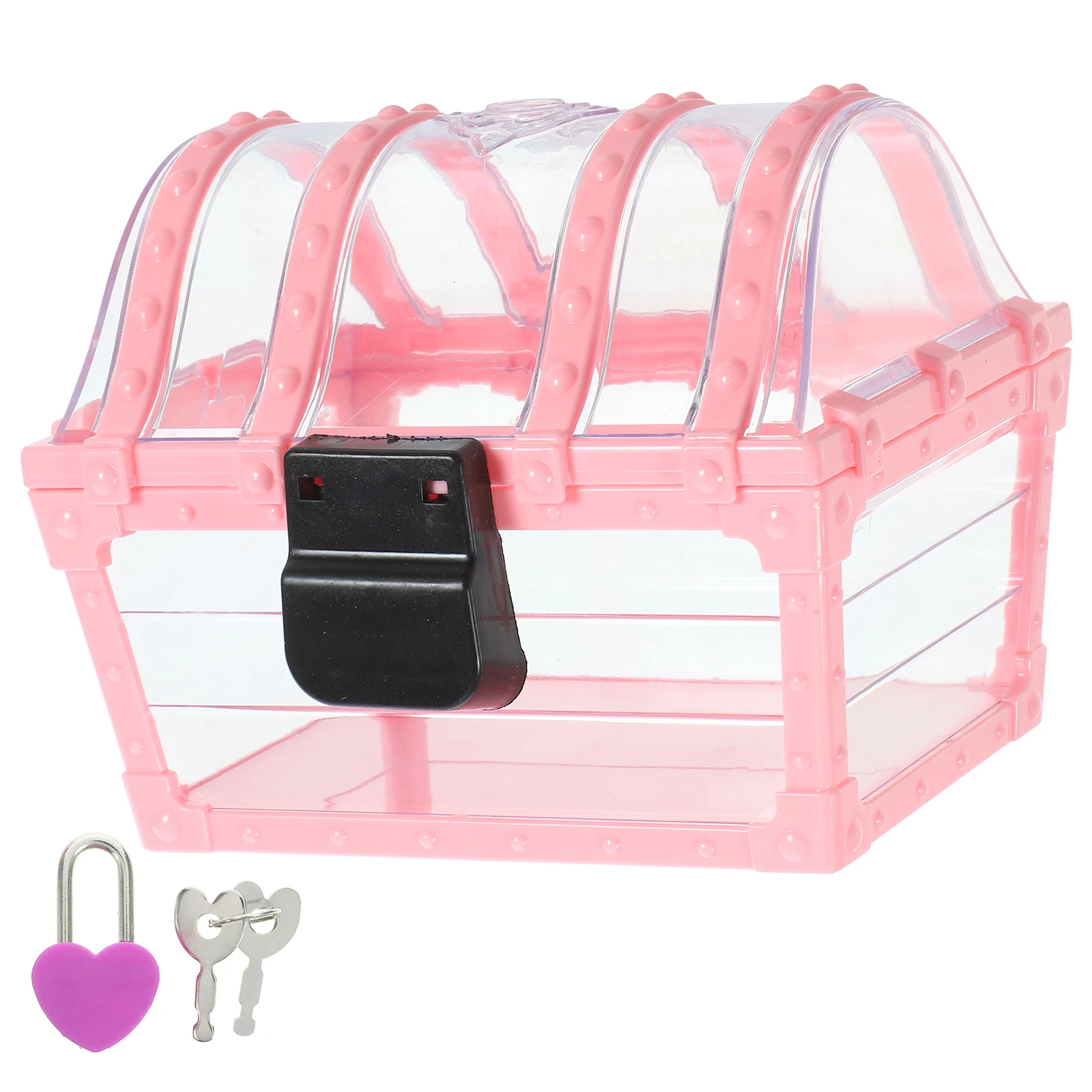 

1 set Children's Diamond Jewelry Organizer Box ABS Sturdy Durable Jewelry Organizer Container Travel Key Chest Kids Treasure
