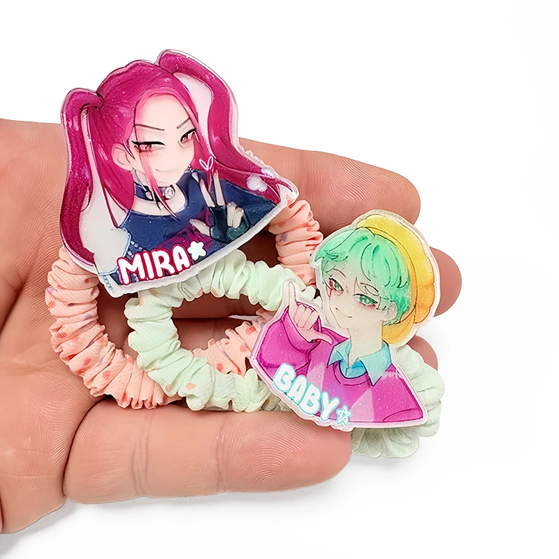 5 uds mujeres niñas Kpop Hunter Rumi lazos para el cabello conjunto de cuerdas para el cabello lindos Hunters Rumi Mira Zoey coleteros elásticos accesorios para el cabello