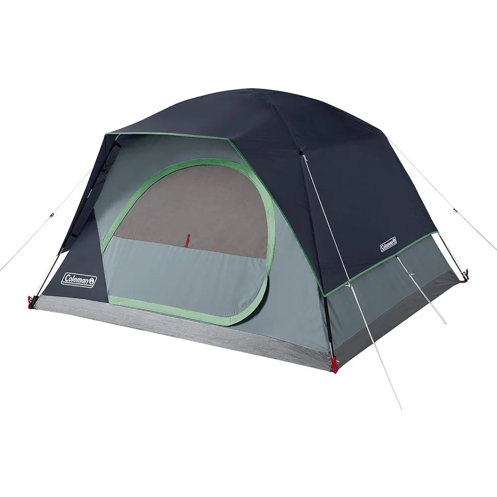 Skydome Camping Tent, 2/4/6/8 Person Weatherproof Tent with 5 Minute Setup, includes Pre-Attached Poles, Rainfly